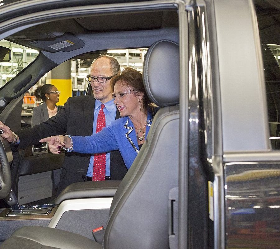 A business owner at her manufacturing company